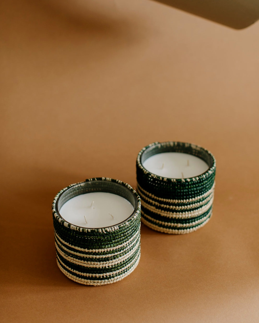 Scented Soy Candle in a Boho Raffia cover