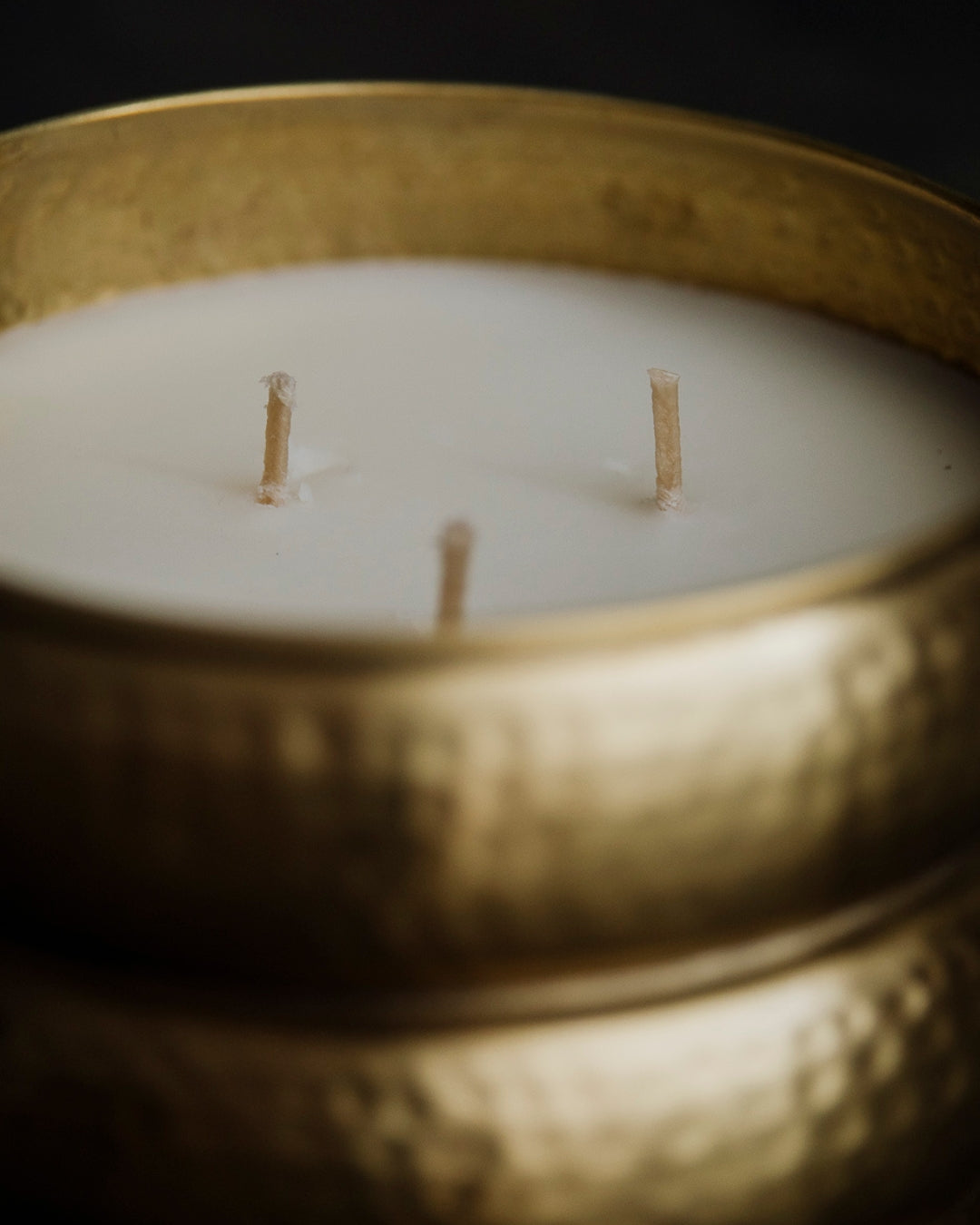 Scented Soy Candle in a Handcrafted Brass Holder