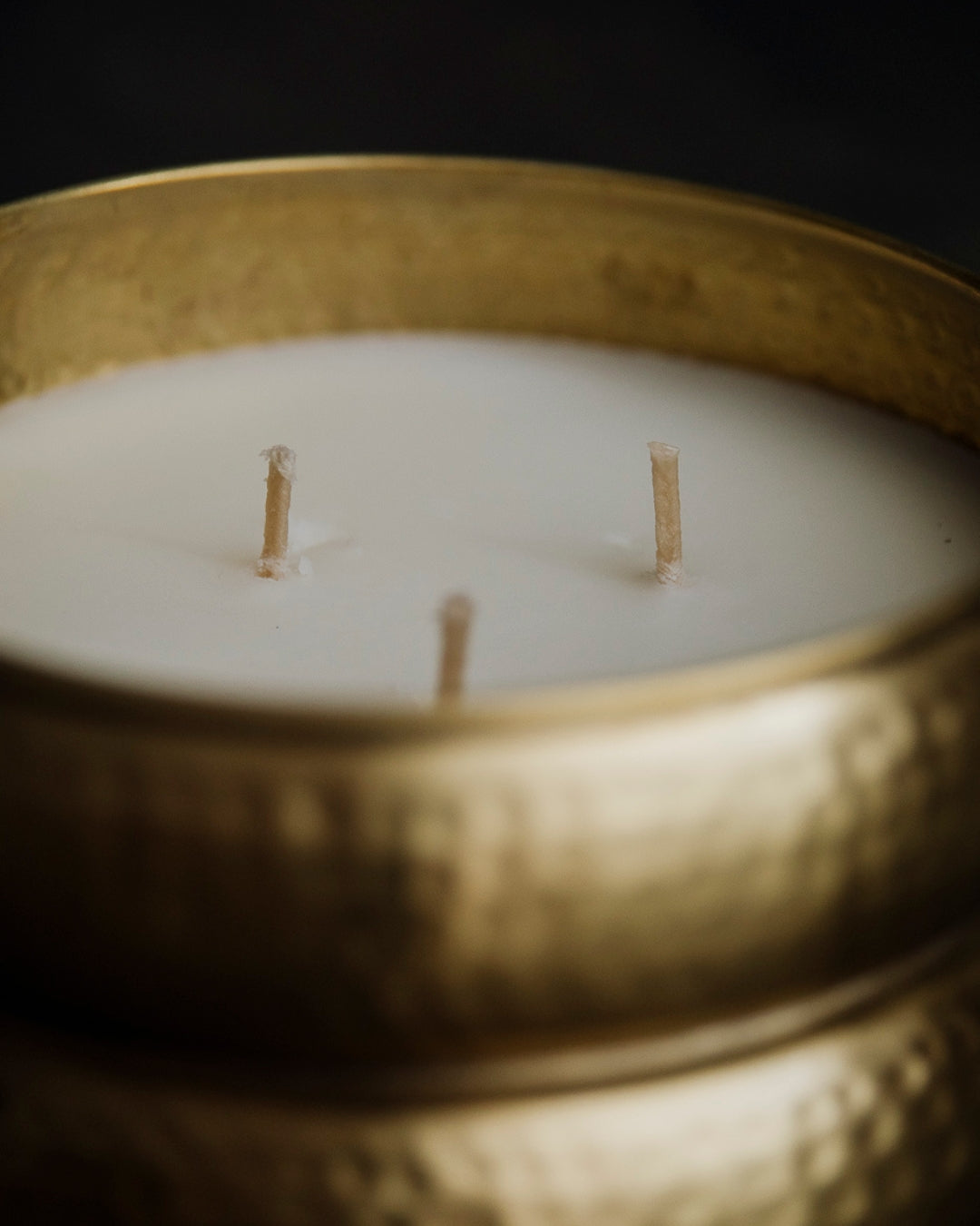 Scented Soy Candle in a Handcrafted Brass Holder