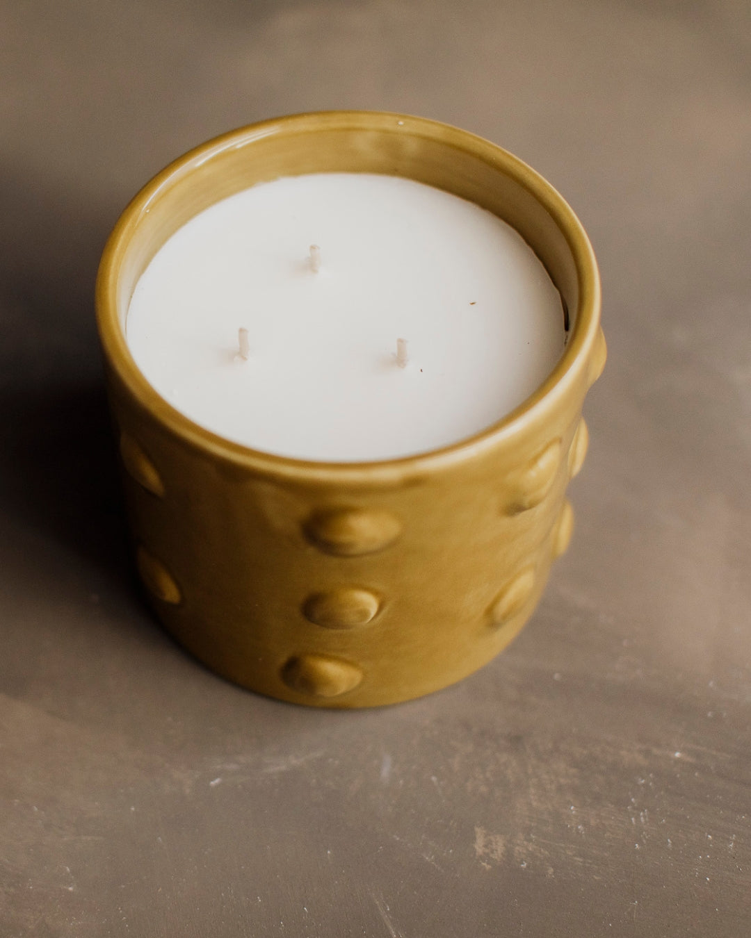 Soy Scented Candle in Olive Ceramic Cover