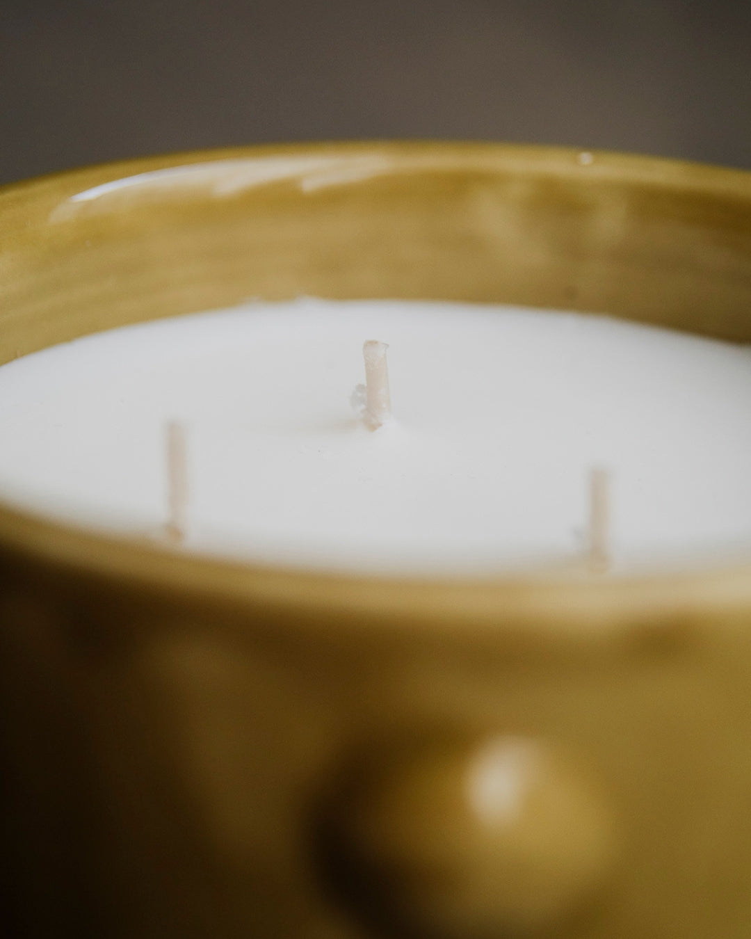 Soy Scented Candle in Olive Ceramic Cover