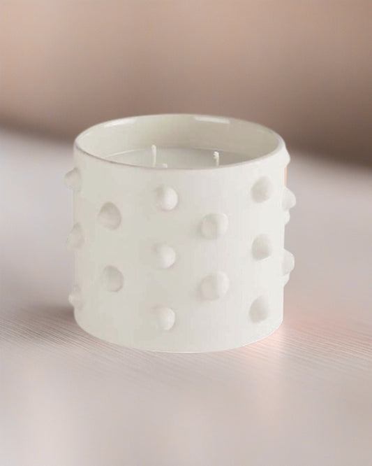 Aesthetic Soy Scented Candle in White Ceramic Cover