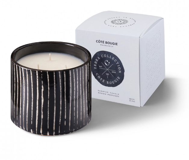 Soy Scented Candle in Zebra Ceramic Cover