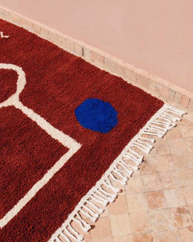 Premium boho rug with modern contemporary minimalistic design